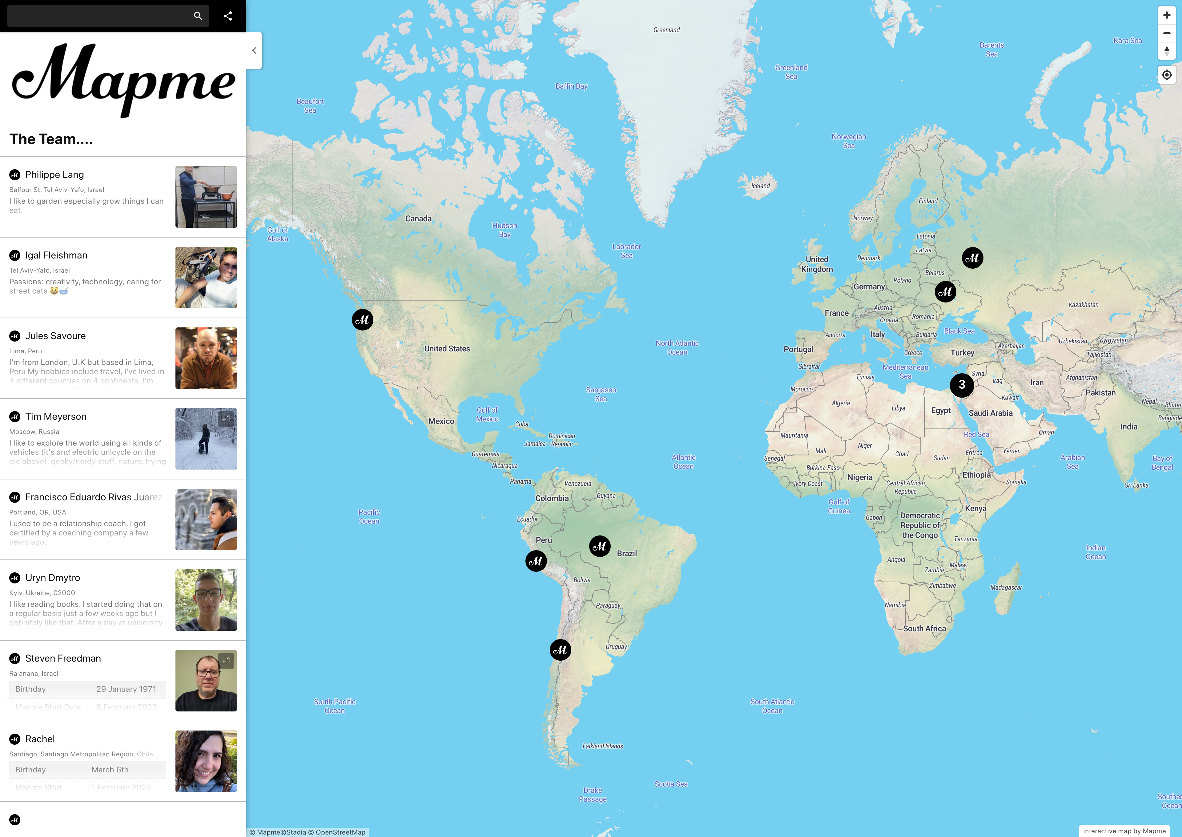 The Team.... | Interactive Map