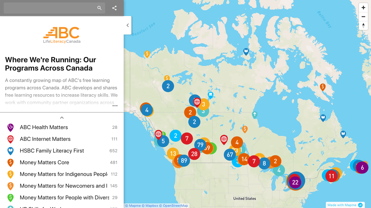 Where We re Running: Our Programs Across Canada | Interactive Map