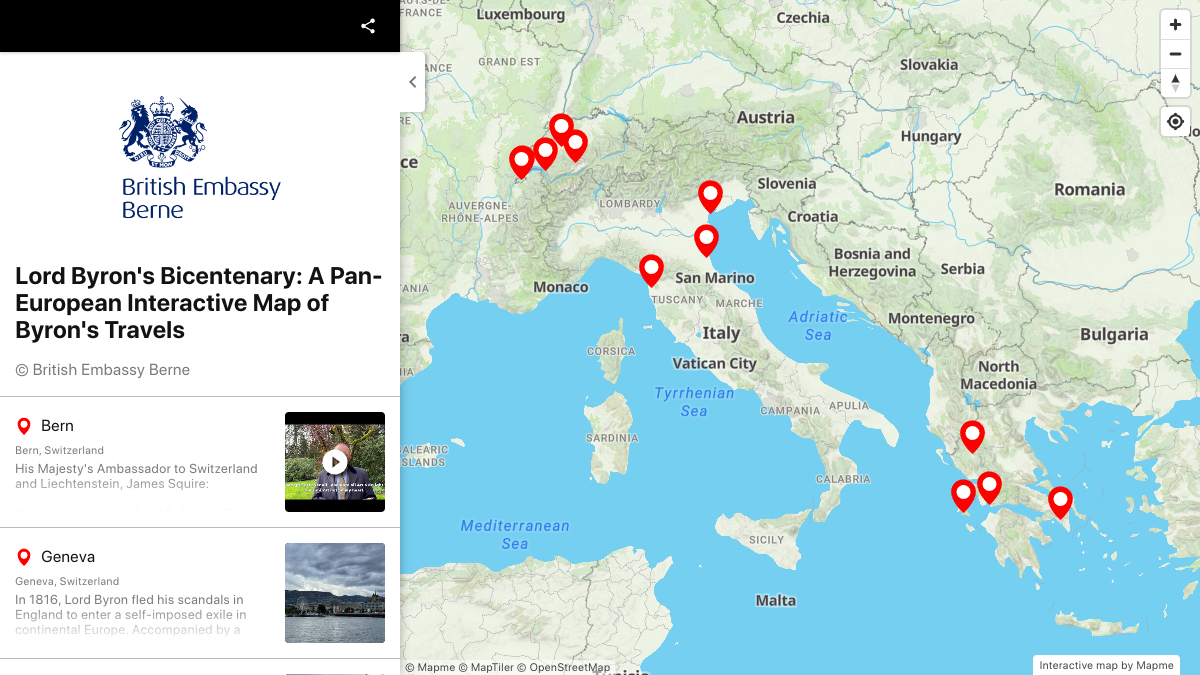 Lord Byron s Bicentenary: A Pan-European Interactive Map of Byron s ...