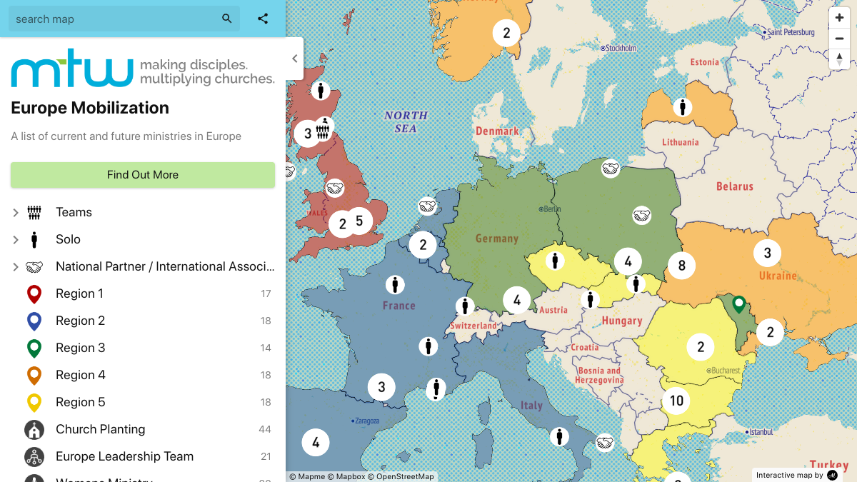 MTW Europe Mobilization | Interactive Map