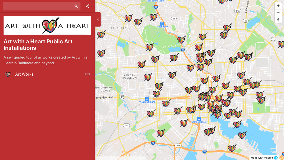 Art with a Heart Public Art Installations | Interactive Map