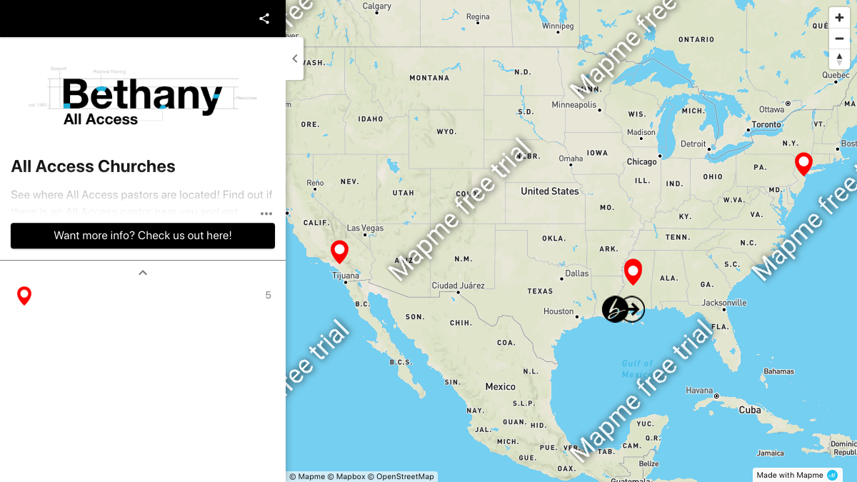 All Access Churches | Interactive Map