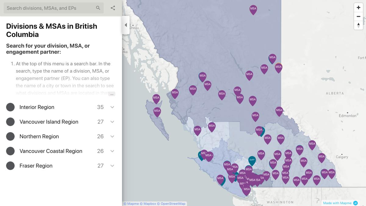 Divisions in British Columbia | Interactive Map