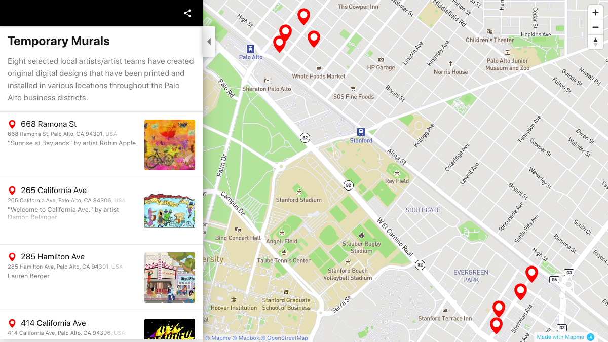 Temporary Murals | Interactive Map