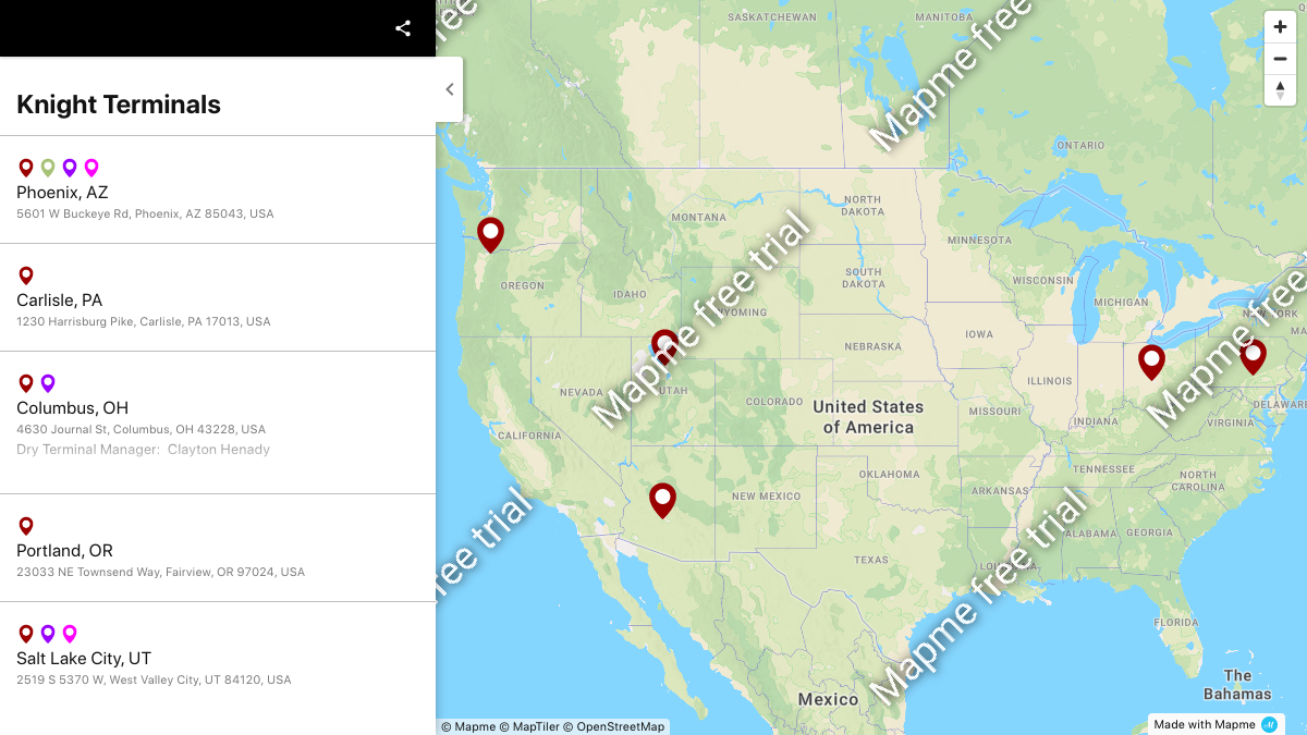 Internal KNX Map | Interactive Map