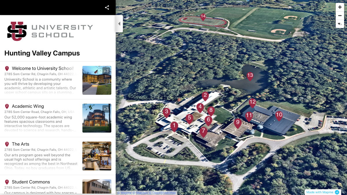 Hunting Valley Campus Interactive Map